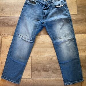 Men's Mavi Zach Straight Leg Blue Washed Jeans 36x28